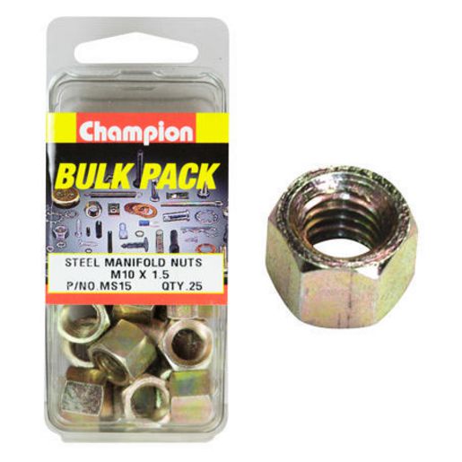 Champion Fasteners Hex Manifold Nut Steel M10 x 1.5mm MS15