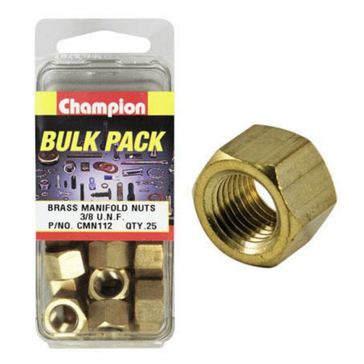 Champion Brass Nut Manifold 3/8" UNF 25Pk CMN112