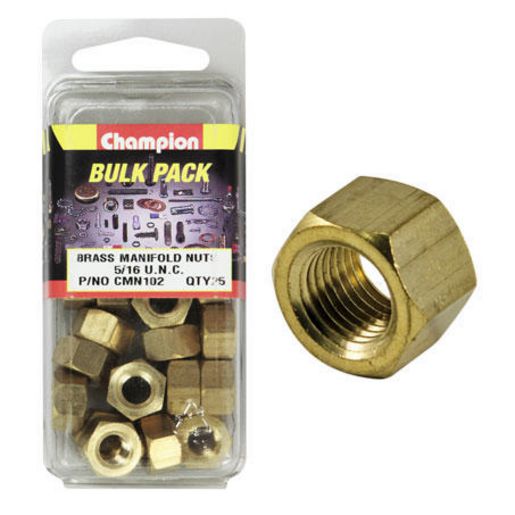 Champion Fasteners Manifold Nut Brass 5/16in UNC CMN102