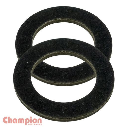 Champion Fasteners Washer Flat Fibre M18 x 28 x 2.00mm Black CFW32