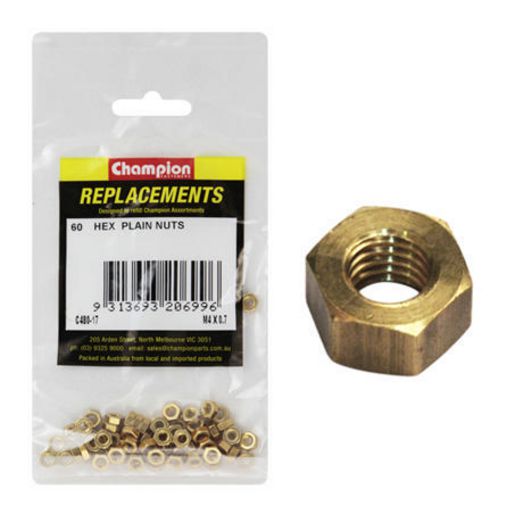 Champion Fasteners Hex Plain Nut High Tensile M4 x 0.7mm Class 8 C480-17
