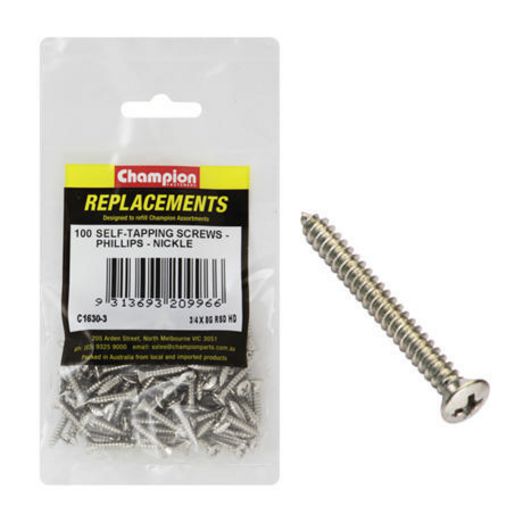 Champion Fasteners Self TaPPEr Screw Rsd Phillips 4.2 X 19mm Nickel Plated C1630-3