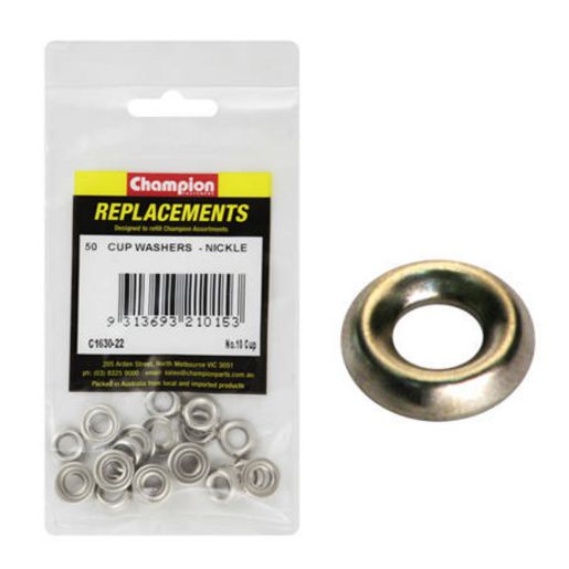 Champion Fasteners Washer Cup Steel 4.8mm Nickel Plated C1630-22