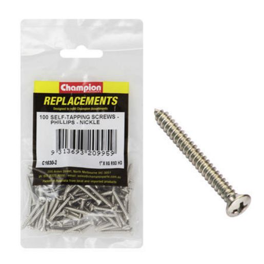 Champion Fasteners Self TaPPEr Screw Rsd Phillips 3.5 X 25mm Nickel Plated C1630-2