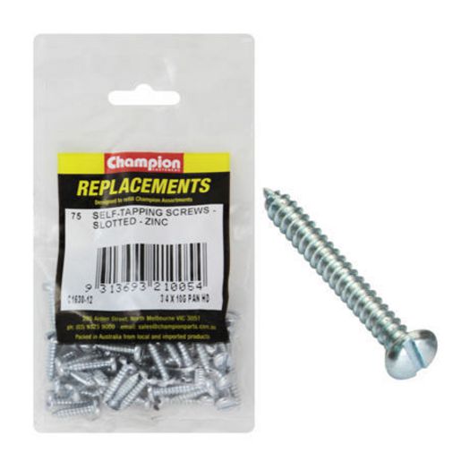Champion Fasteners Self Tapper Screw Pan Combo 4.8 x 19mm Zinc Plated C1630-12