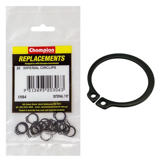 Champion Fasteners Circlip External Shaft 7/16in (STW12) Refill Pack C155-4