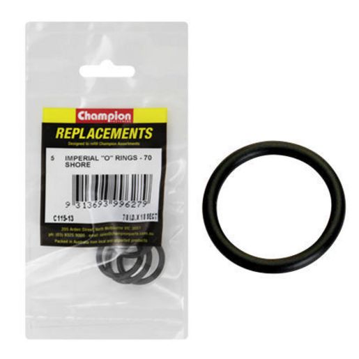 Champion Fasteners O Ring Nitrile Rubber 70 Shore 7/8in x 1/8in Refill Pack C115-13