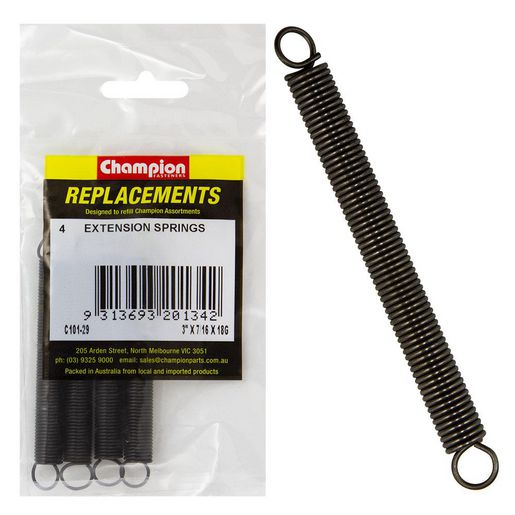 Champion Fasteners Spring Extension 75 x 11 x 1.2mm Refill Pack C101-29