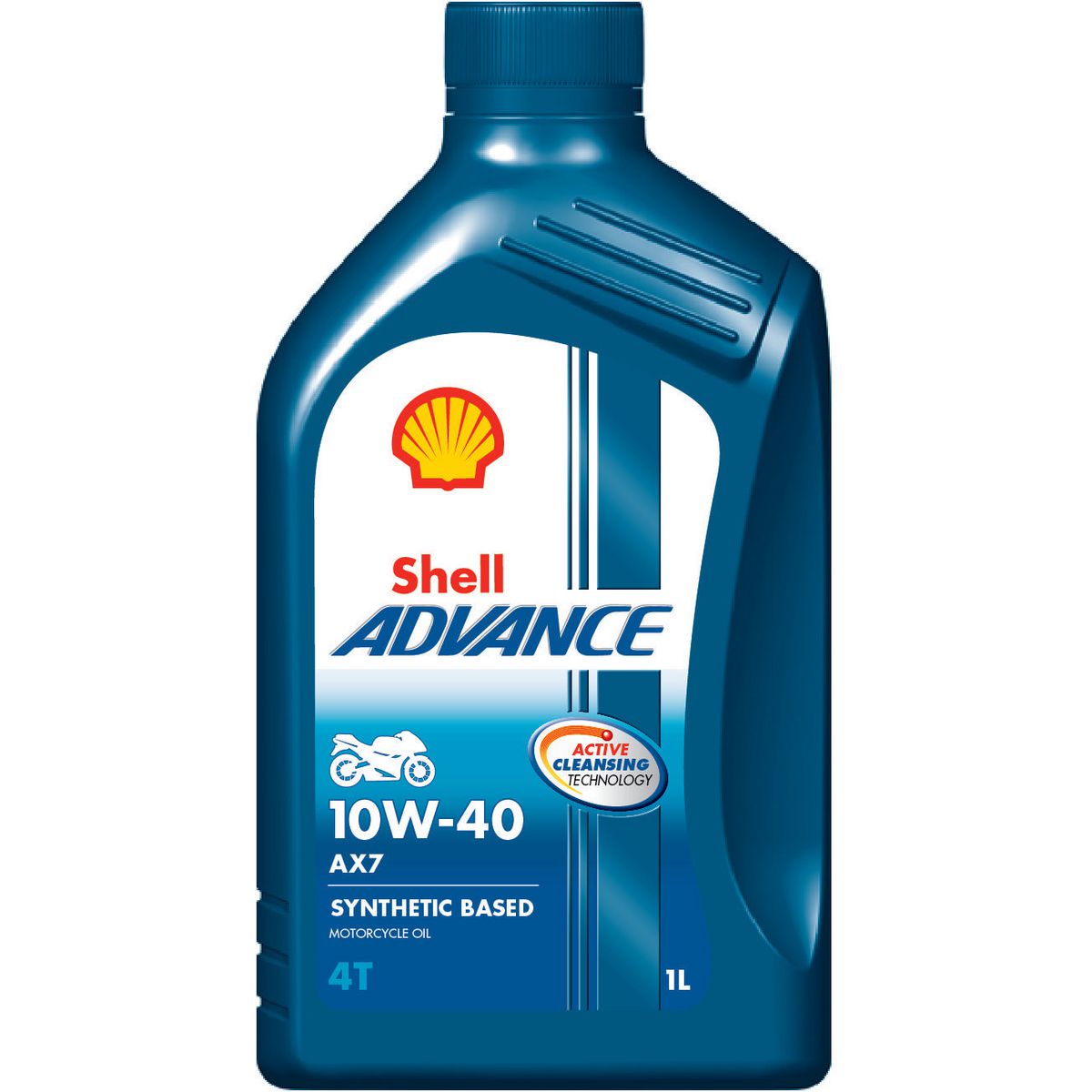 Shell Lubricants Advance 4T Ax7 10W40 Engine Oil (Sl/Ma2)/C12*1L 1Ltr 300011530