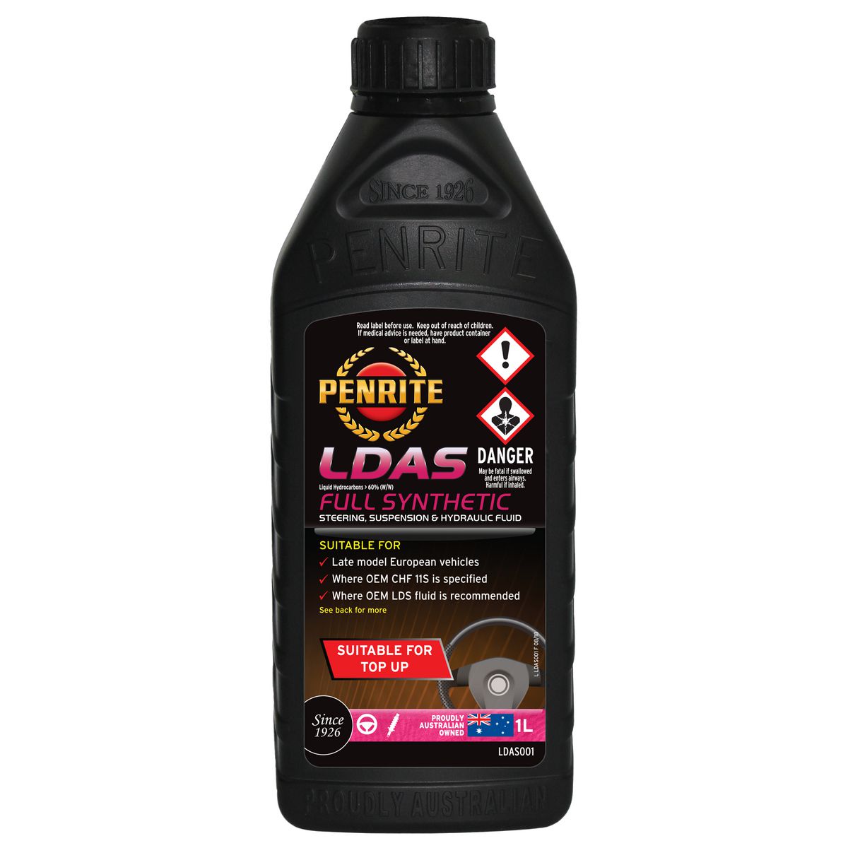 Penrite LDAS Full-Syn Power Steering Fluid 1L LDAS001