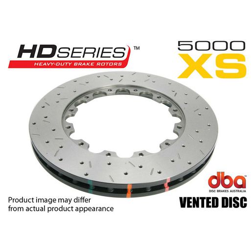 DBA HD 5000 Drilled Slotted Replacement Brake Rotor Single Front DBA5069.1XS