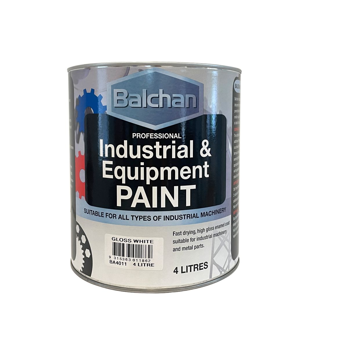 Balchan Professional Industrial Paint Gloss White 4L BA4011