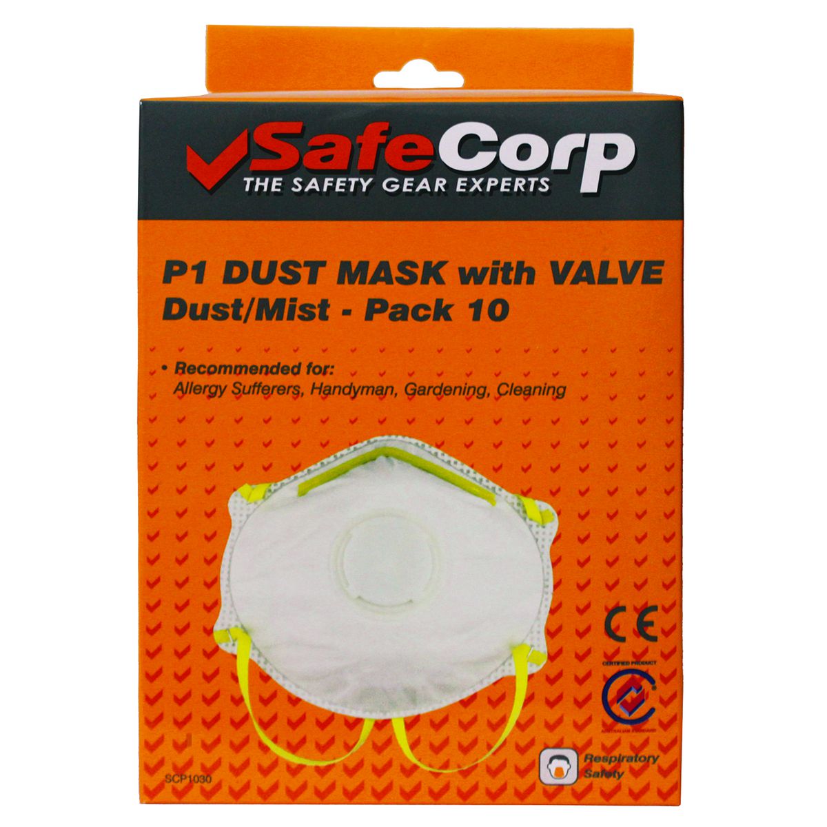 Safecorp Dust Mask With Valve 10Pk SCP1030