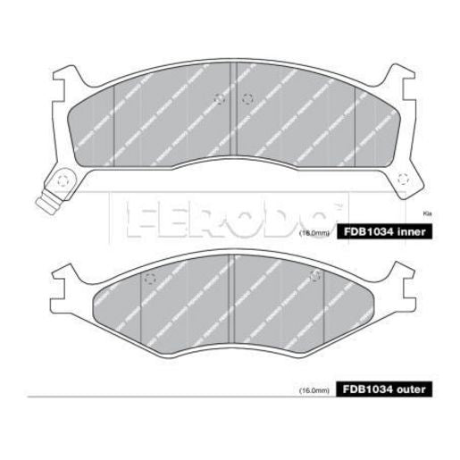 Ferodo Brake Pad Set FDB1034