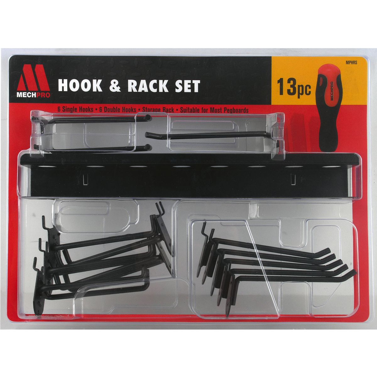 Mechpro Hook & Rack Set 13Pc MPHRS