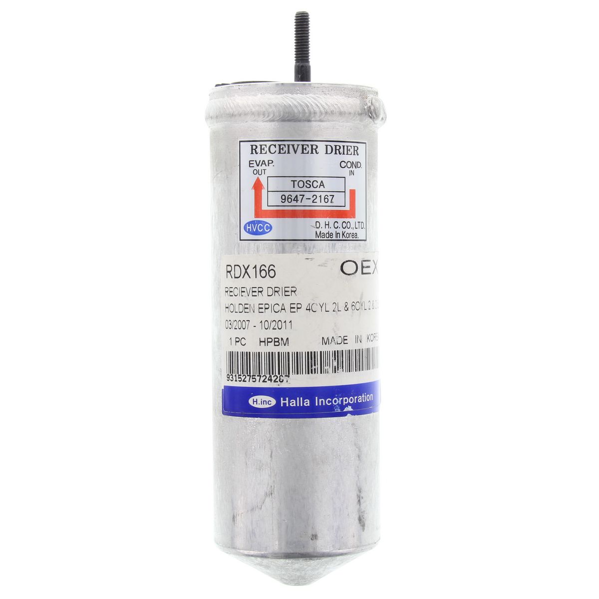 Hanon System Hcc Air Conditioning ReciEVer Drier RDX166