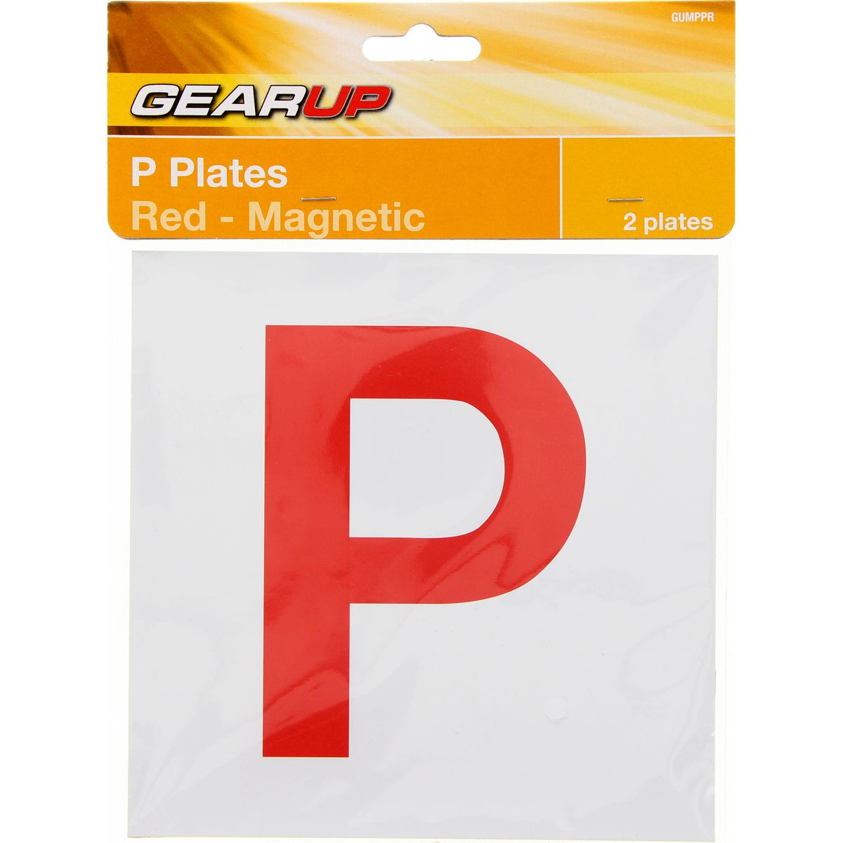 Gearup Magnetic Probationary Plate Set Red / White