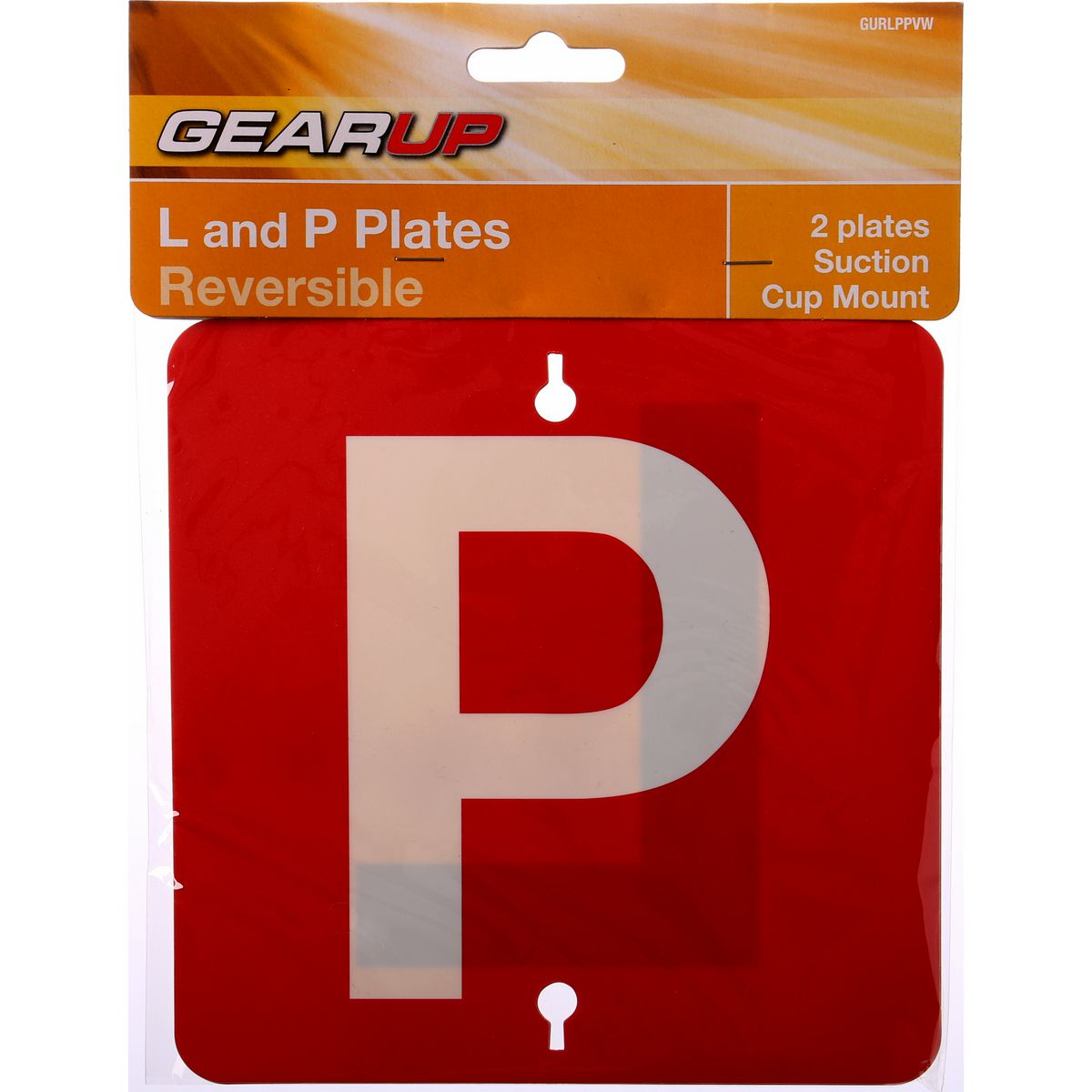 Gearup P / L Plate Set Red - Reversable GURLPPVW