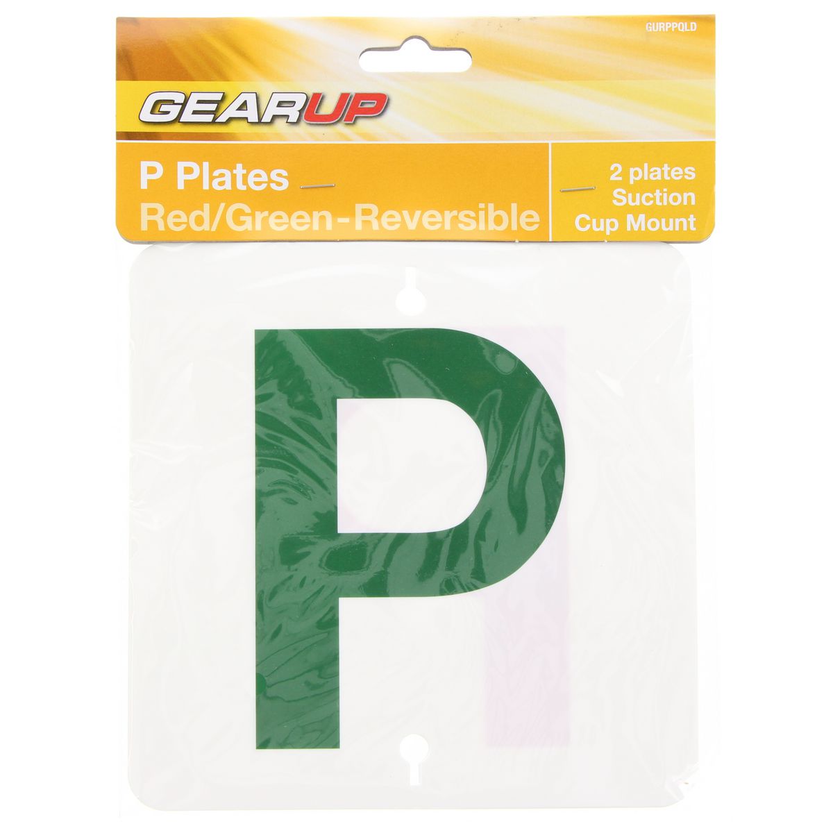 Gearup Red/Green Probationary Plate Set - Reversable GURPPQLD
