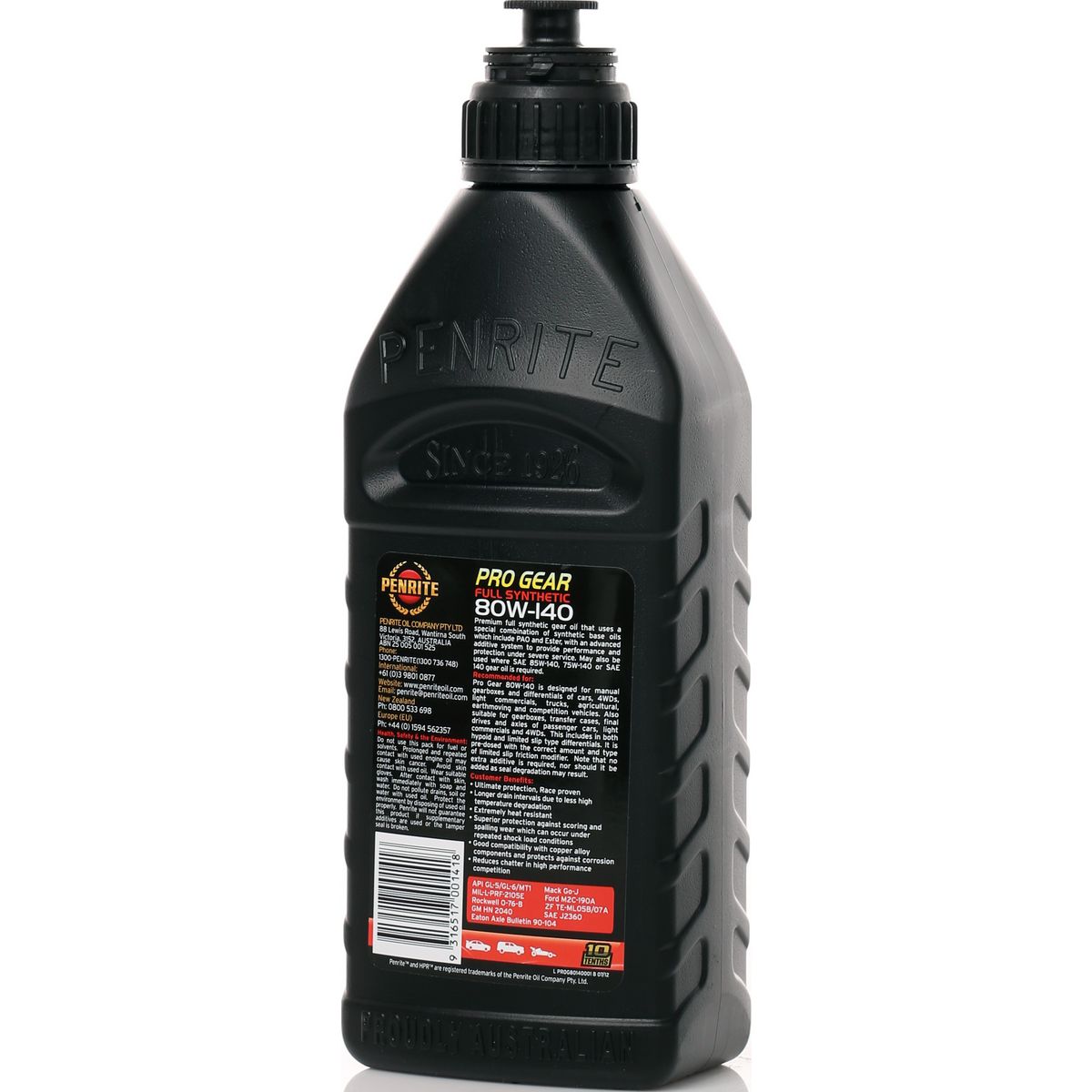 Penrite Pro Gear 80W-140 Gear Oil 1L