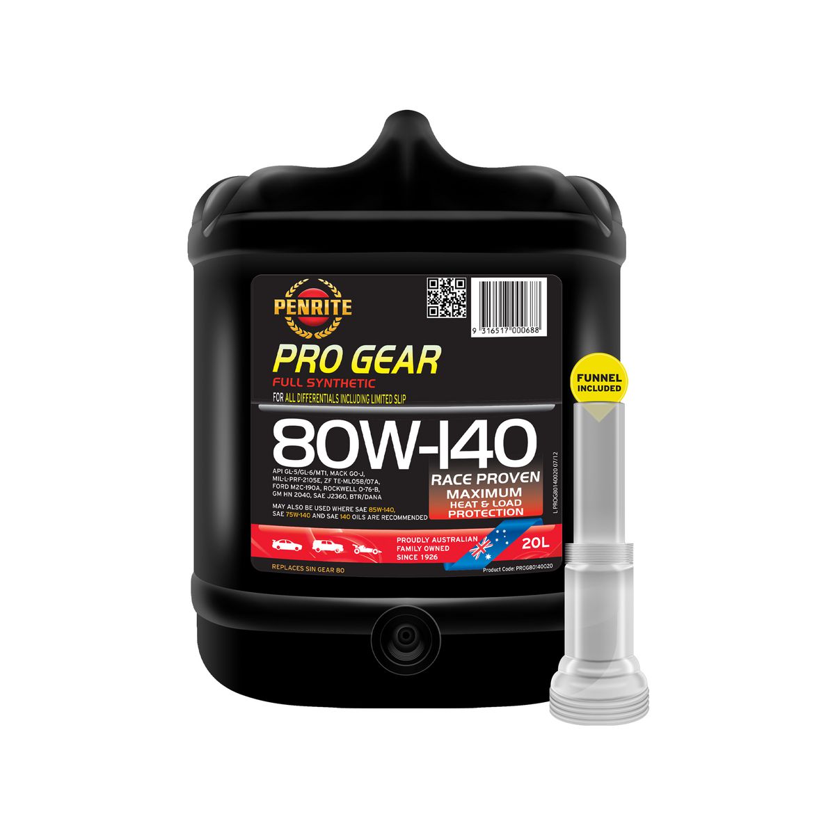 Penrite Pro Gear 80W-140 Gear Oil 20L