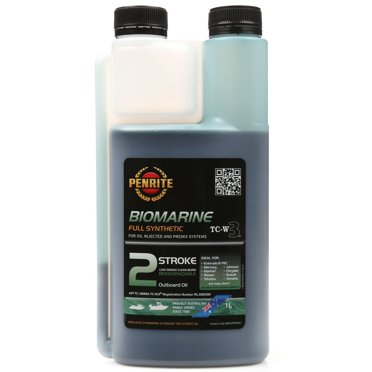 Penrite Biomarine Outboard Two Stroke Oil 1L