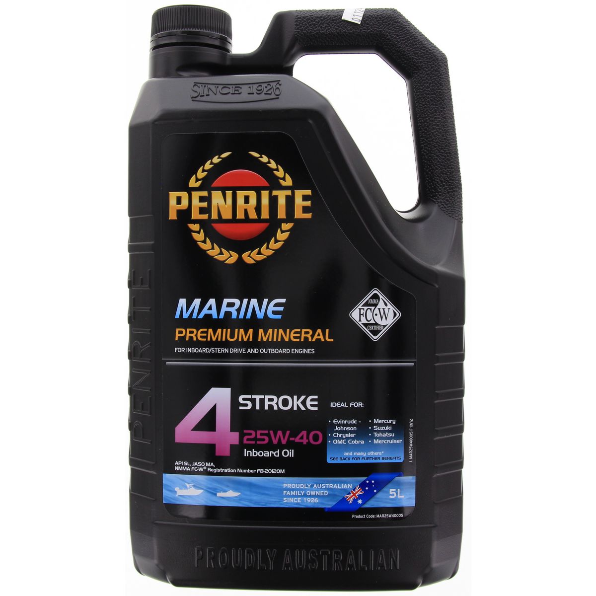 Penrite Marine Outboard 4 Stroke Oil 25W-40 5L