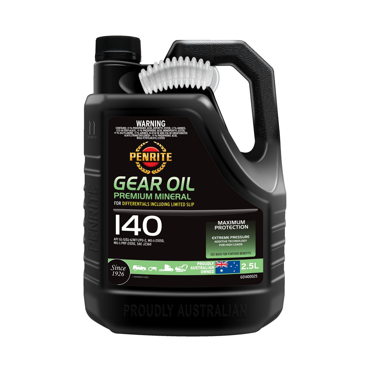 Penrite Gear Oil 140 SAE 140 Mineral Gear & Differential Oil 2.5L