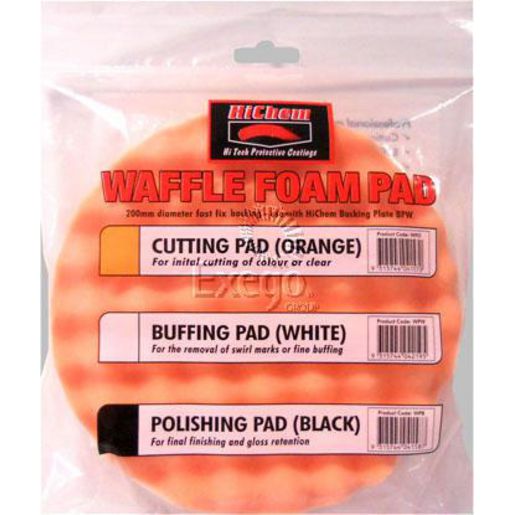 HiChem Motospray Waffle Polishing Pad Orange 200Mm WPO