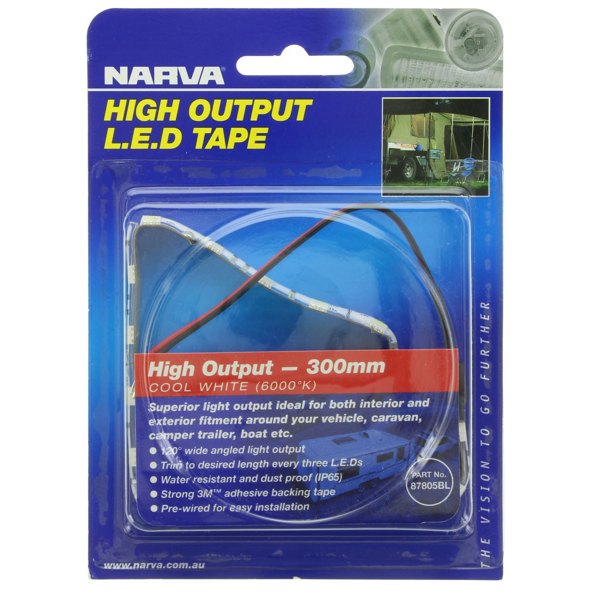 Narva LED Tape with High Output Cool White 300mm 12V 6000K 87805BL