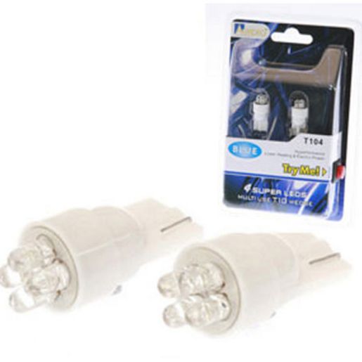 Aerpro LED T10 Wedge Globe x4 Blue T104B