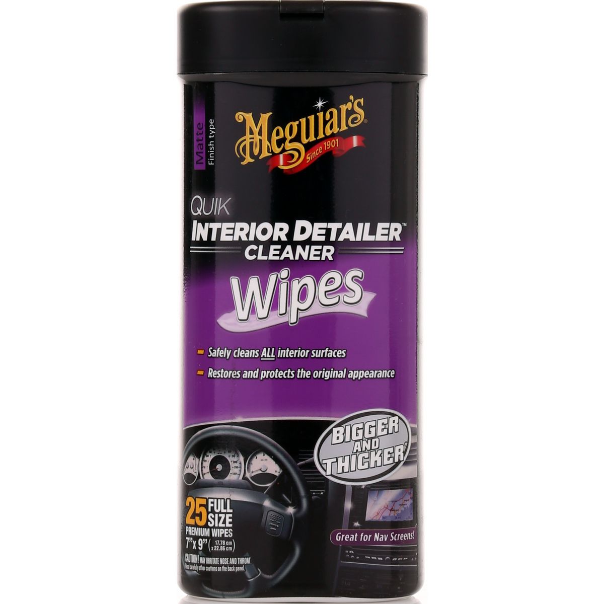 Meguiars Quik Interior Detailer Wipes 25pk G13600