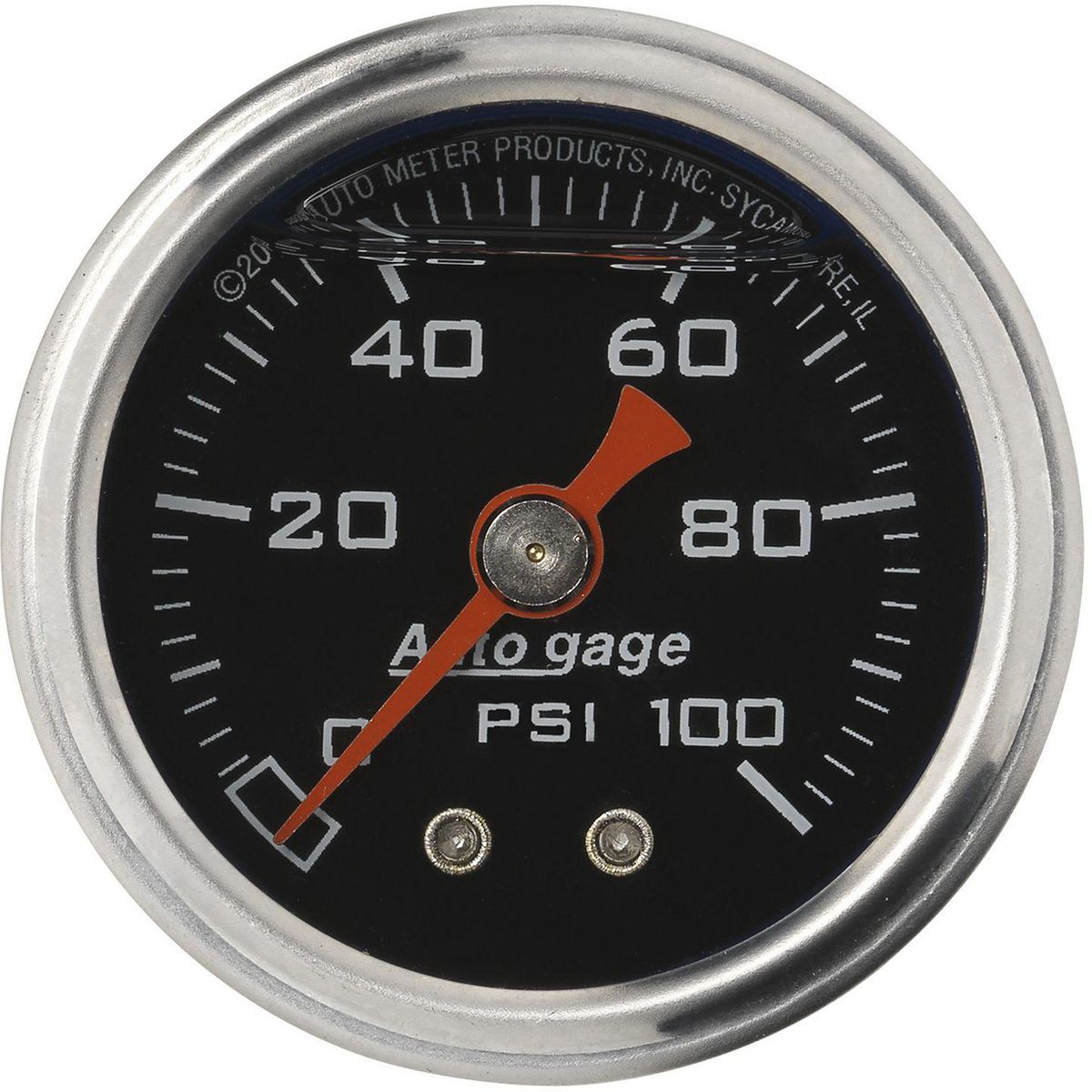Autometer 1-1/2in Fuel Pressure Gauge Liquid Filled Black AU2174