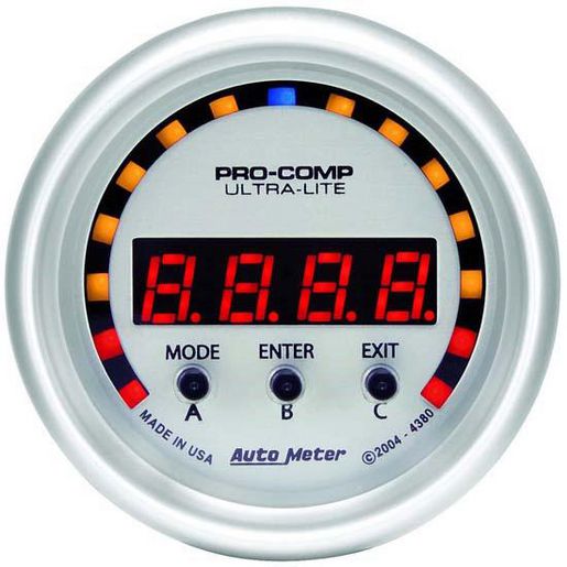 Autometer Ultra-Lite 2-1/16in D-Pic G Meter Gauge LED & Digital Display AU4380