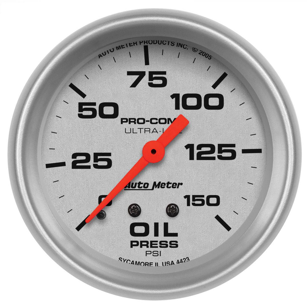 Autometer Ultra-Lite 2-5/8in Oil Pressure Gauge 0-150 PSI Mechanical AU4423