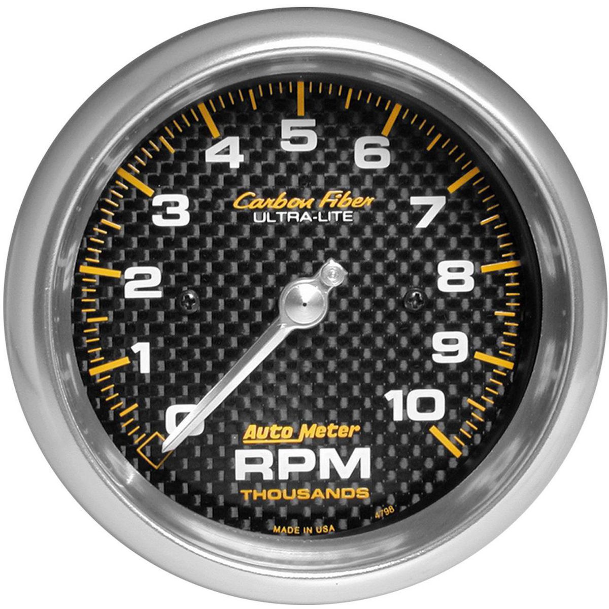 Autometer Carbon Fiber 3-3/8in Tachometer 10000rpm AU4798