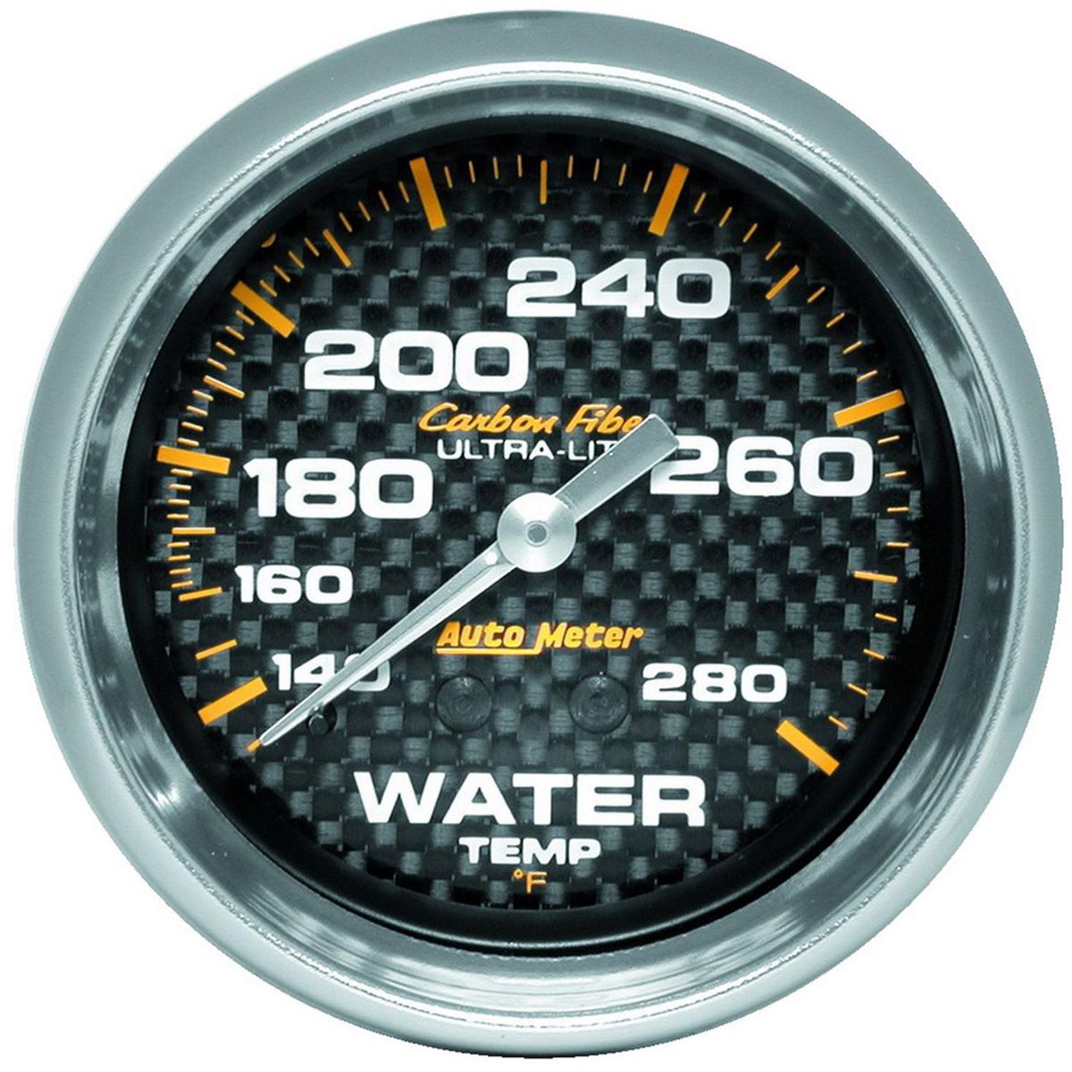 Autometer Carbon Fiber 2-5/8in Water Temp Gauge 140-280F Mechanical AU4831