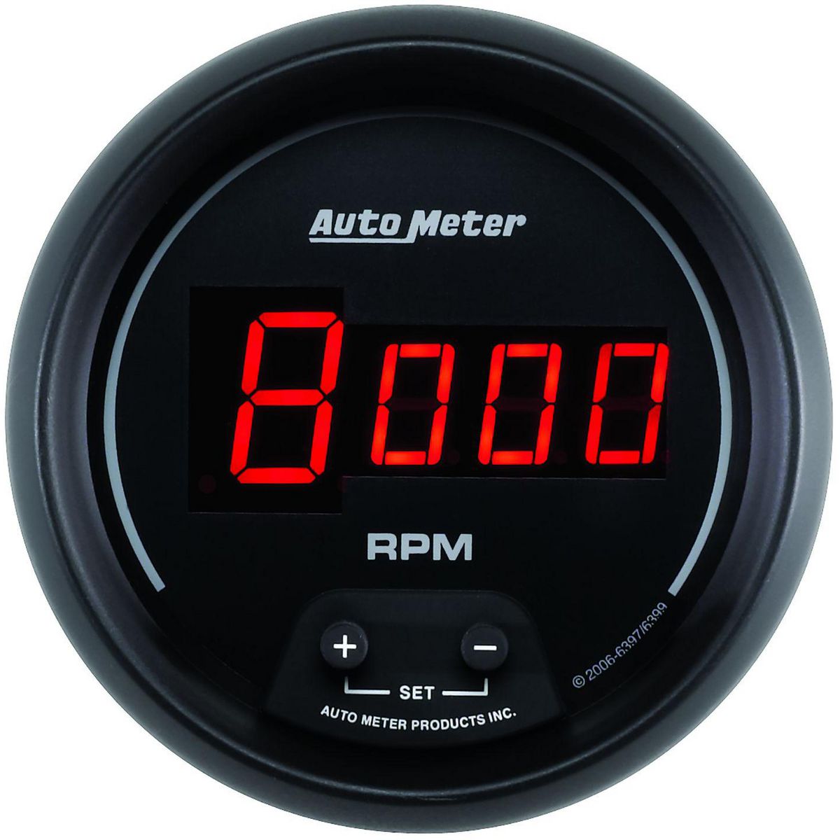 Autometer Sport-Comp Digital 3-3/8in Tacho Gauge 10,000rpm In-Dash w/Shift Light AU6397