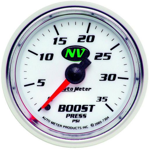 Autometer NV Series 2-1/16in Boost Gauge 0-35PSI Mechanical AU7304
