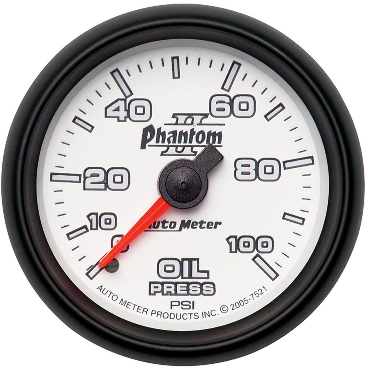 Autometer Phantom II 2-1/16in Oil Pressure Gauge 0-100PSI AU7521