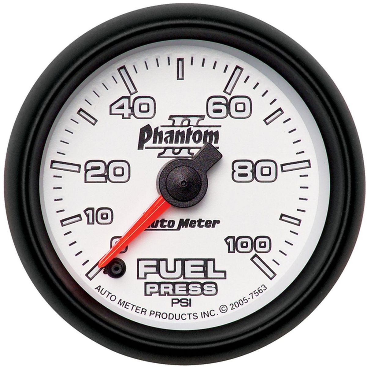 Autometer Phantom II 2-1/16in Fuel Pressure Gauge 0-100PSI AU7563