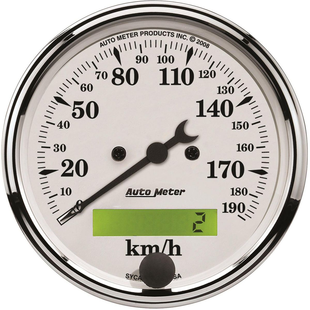 Autometer Old Tyme 3-1/8in Speedometer 190KPH AU1688-M