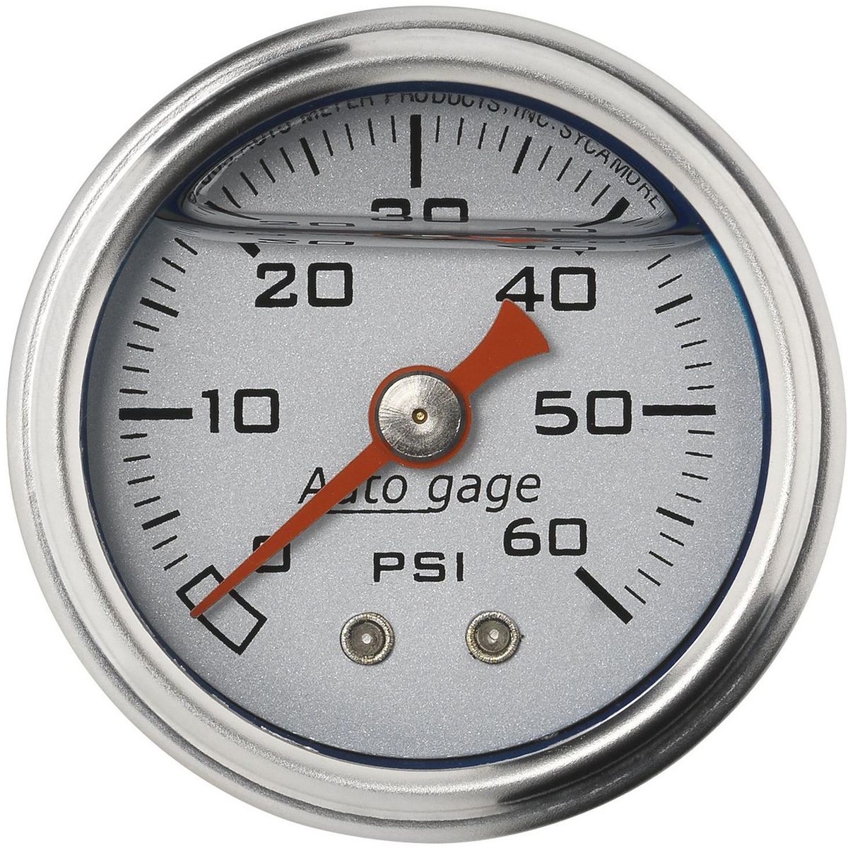 Autometer 1-1/2in Fuel Pressure Gauge Liquid Filled Silver AU2179