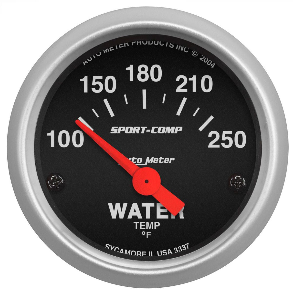 Autometer Sport-Comp 2-1/16in Water Temp Gauge 100-250F Short Sweep Electric AU3337