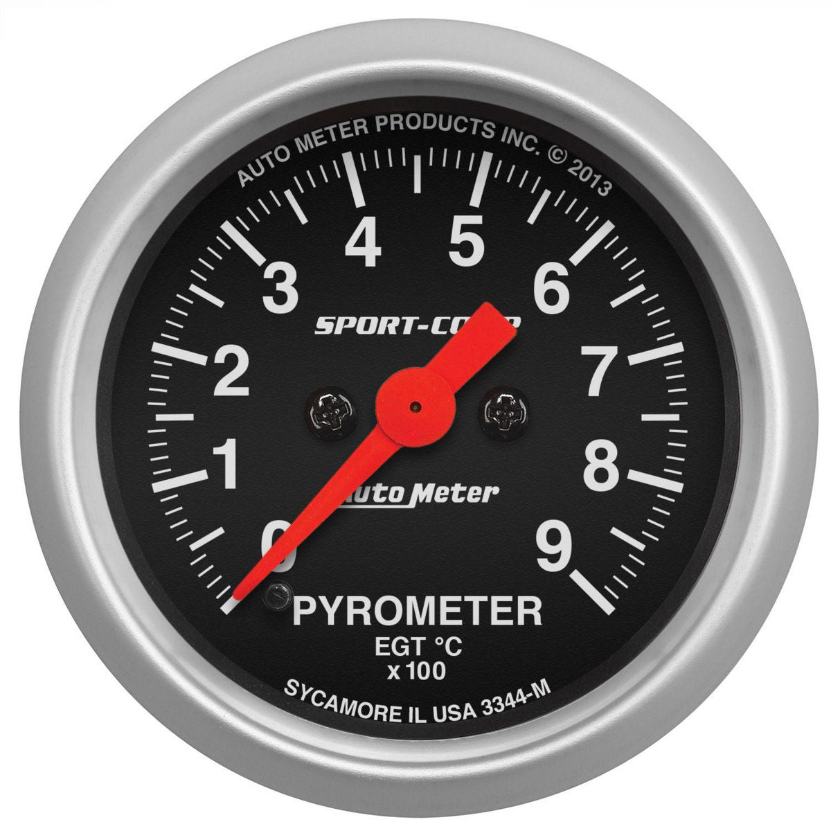 Autometer Sport-Comp 2-1/16in Pyrometer Gauge 0-900C Full Sweep Electric AU3344-M