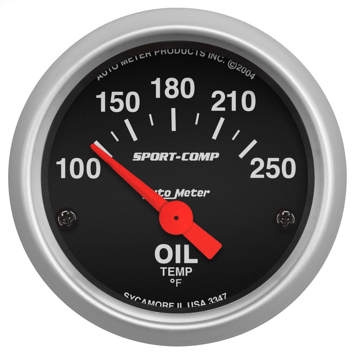 Autometer Sport Comp 2-1/16in Oil Temp Gauge 100-250F Short Sweep Electric AU3347