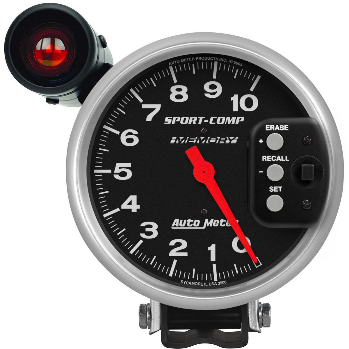 Autometer Sport-Comp 5in Tacho Gauge 10,000rpm 2 Stage Shift Light & Recall AU3906