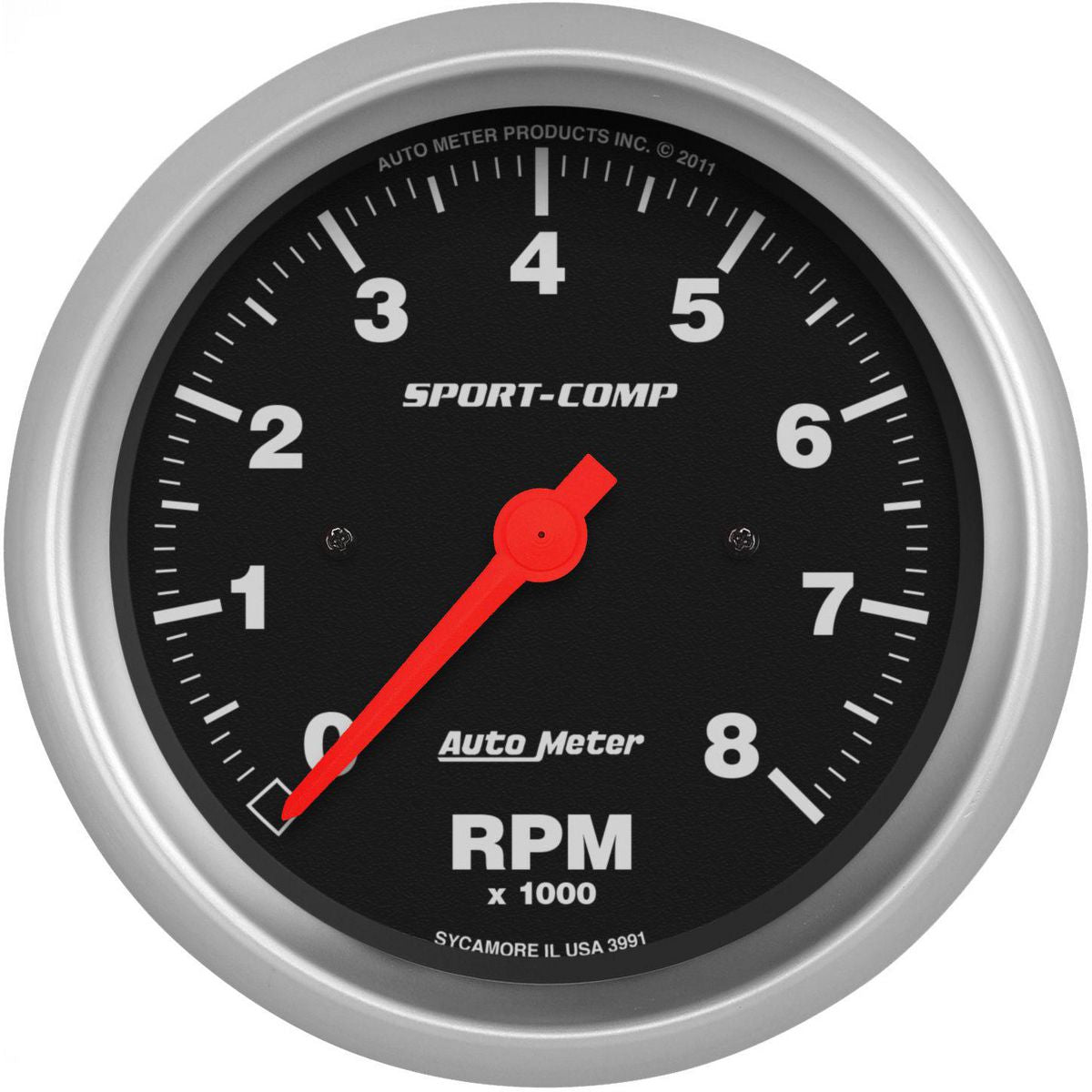 Autometer Sport-Comp 3-3/8in Tacho Gauge 8000rpm In Dash AU3991