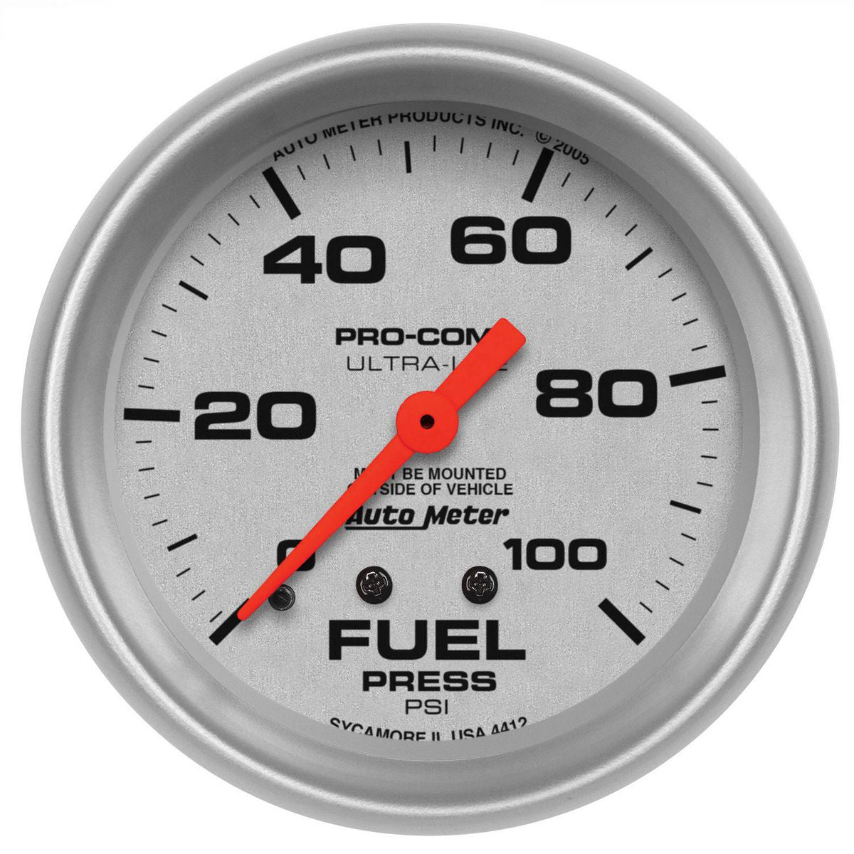 Autometer Ultra-Lite 2-5/8in Fuel Pressure Gauge 0-100 PSI Mechanical AU4412