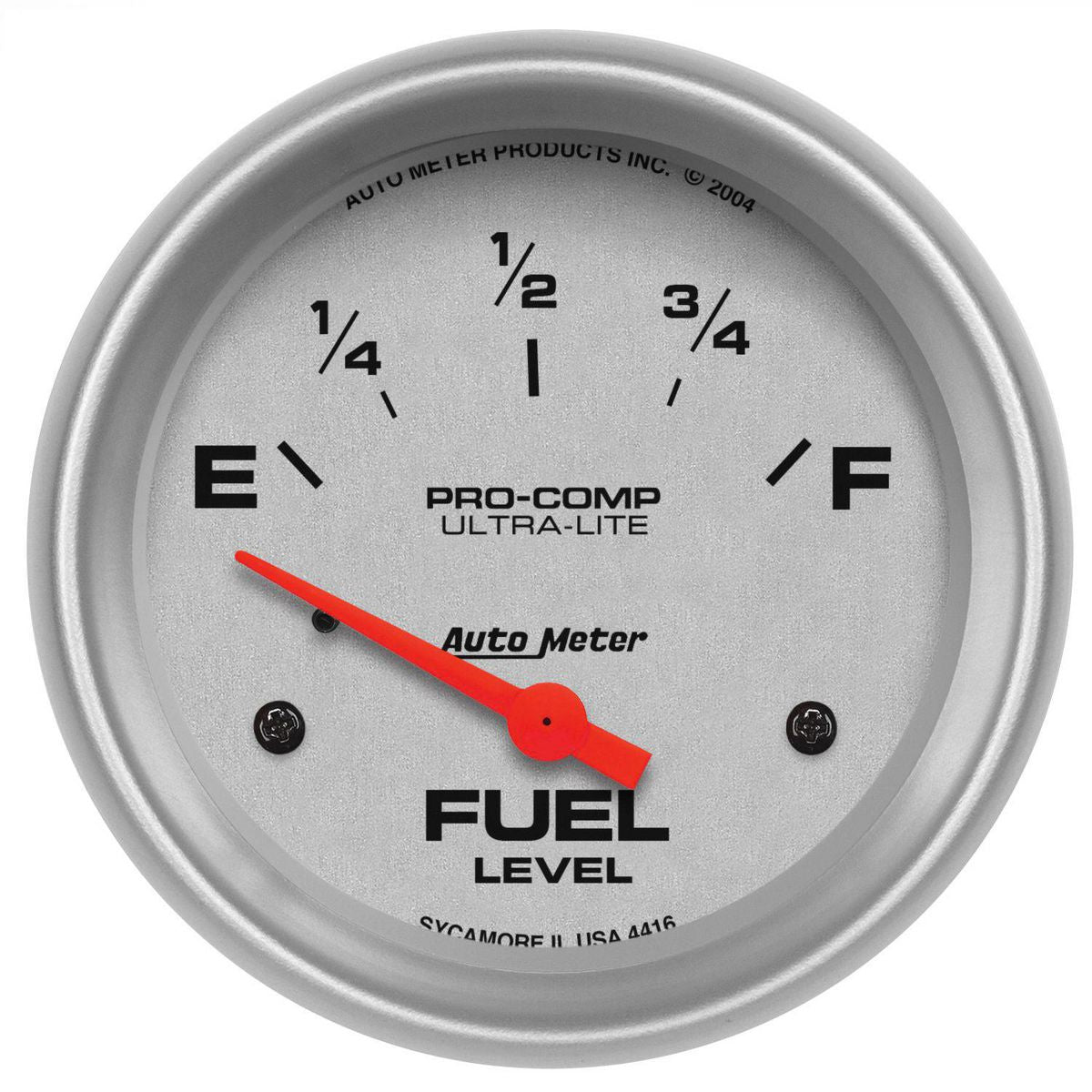 Autometer Ultra-Lite 2-5/8in Fuel Level Gauge 240-33 Ohm Short Sweep Electric AU4416